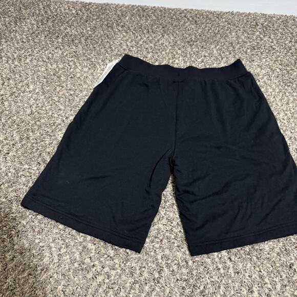Dude Robe Terry Lined Shorts Mens S/M Stretch Sweats Pull On Comfy Black New - Picture 3 of 4